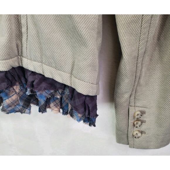 Daughters Of The Liberation Anthropologie Button Front Blazer Jacket Sz 4 Small - Picture 7 of 11